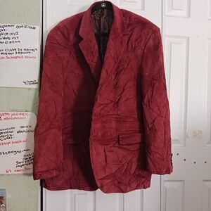 VTG Lauren Ralph Lauren Blazer Corduroy Bric Red SZ 48R Cotton Grear Conditions